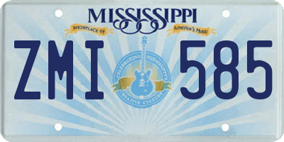 MS license plate ZMI585