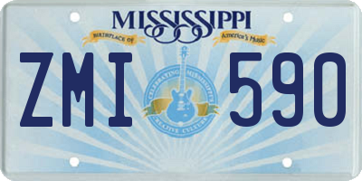MS license plate ZMI590