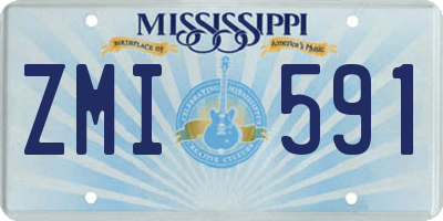 MS license plate ZMI591
