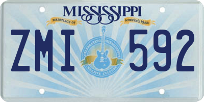 MS license plate ZMI592