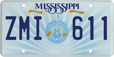 MS license plate ZMI611