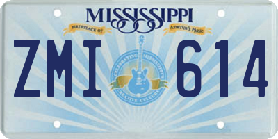 MS license plate ZMI614