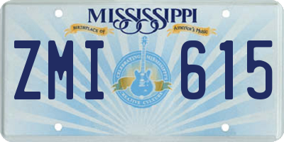 MS license plate ZMI615
