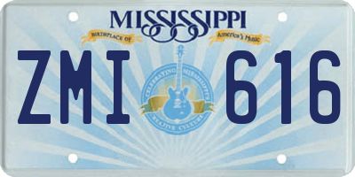MS license plate ZMI616