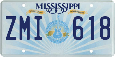 MS license plate ZMI618