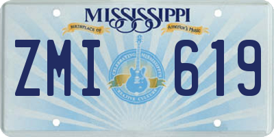 MS license plate ZMI619