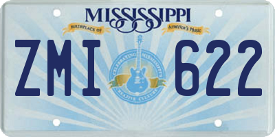 MS license plate ZMI622