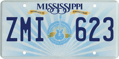 MS license plate ZMI623