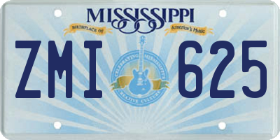 MS license plate ZMI625