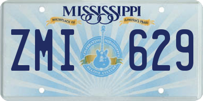 MS license plate ZMI629