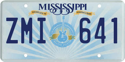 MS license plate ZMI641
