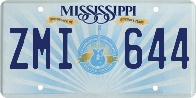 MS license plate ZMI644