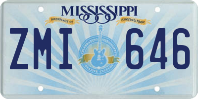 MS license plate ZMI646