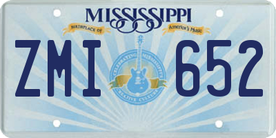 MS license plate ZMI652