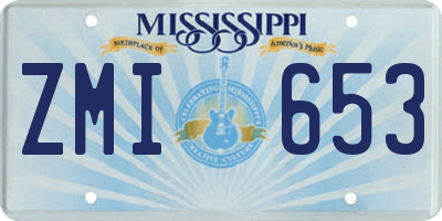 MS license plate ZMI653