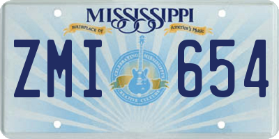 MS license plate ZMI654