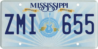 MS license plate ZMI655