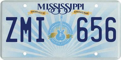 MS license plate ZMI656