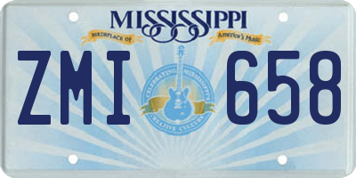 MS license plate ZMI658