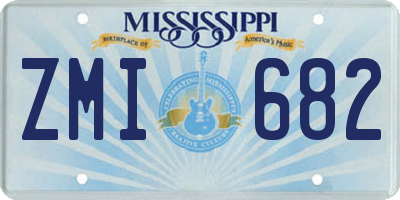 MS license plate ZMI682