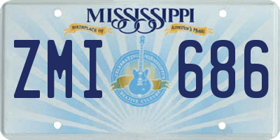 MS license plate ZMI686