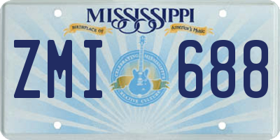 MS license plate ZMI688