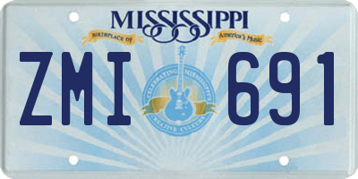 MS license plate ZMI691