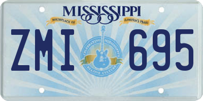MS license plate ZMI695