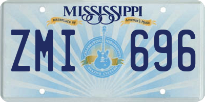 MS license plate ZMI696