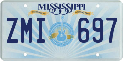 MS license plate ZMI697