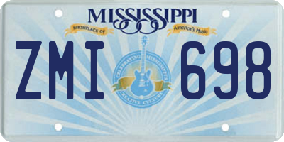 MS license plate ZMI698