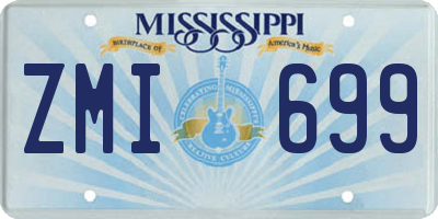 MS license plate ZMI699