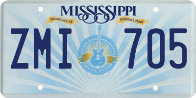 MS license plate ZMI705