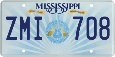 MS license plate ZMI708