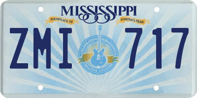 MS license plate ZMI717