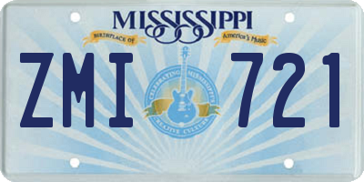 MS license plate ZMI721