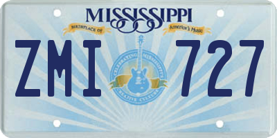 MS license plate ZMI727