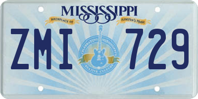 MS license plate ZMI729