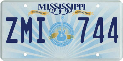 MS license plate ZMI744