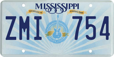 MS license plate ZMI754
