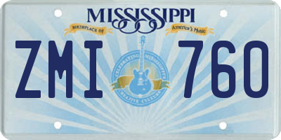 MS license plate ZMI760