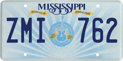 MS license plate ZMI762