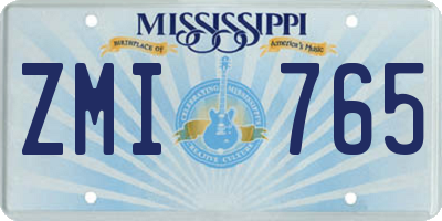 MS license plate ZMI765