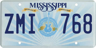 MS license plate ZMI768