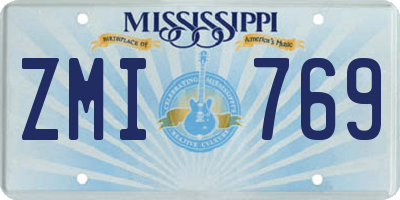 MS license plate ZMI769