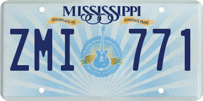 MS license plate ZMI771