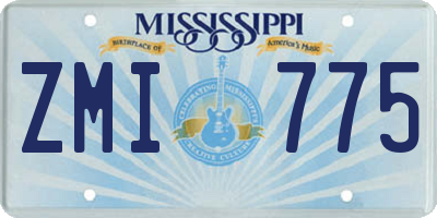 MS license plate ZMI775