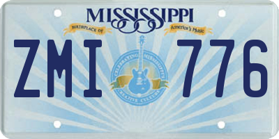 MS license plate ZMI776