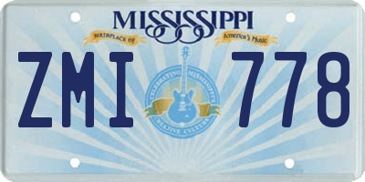 MS license plate ZMI778