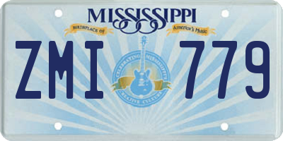 MS license plate ZMI779